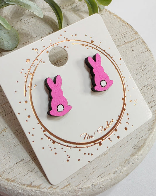 Pink Bunny with Tail