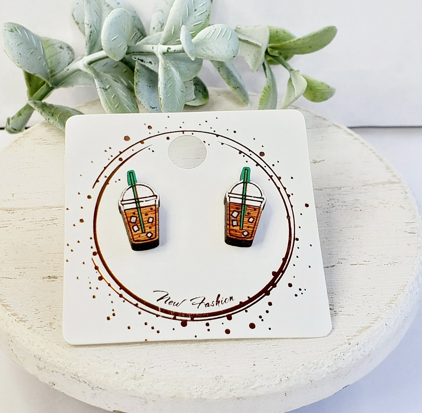 Iced Coffee Wood Studs