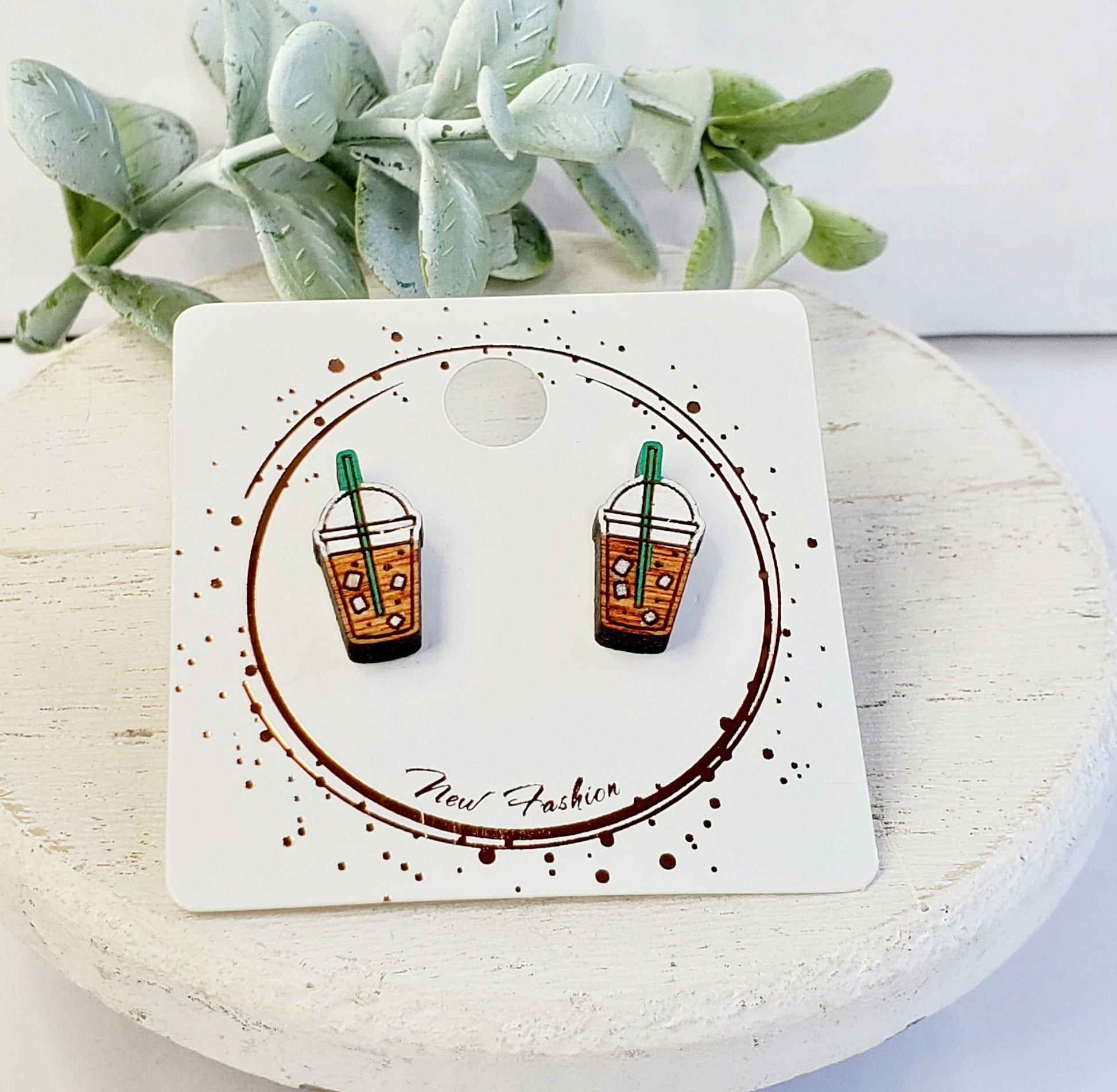 Iced Coffee Wood Studs