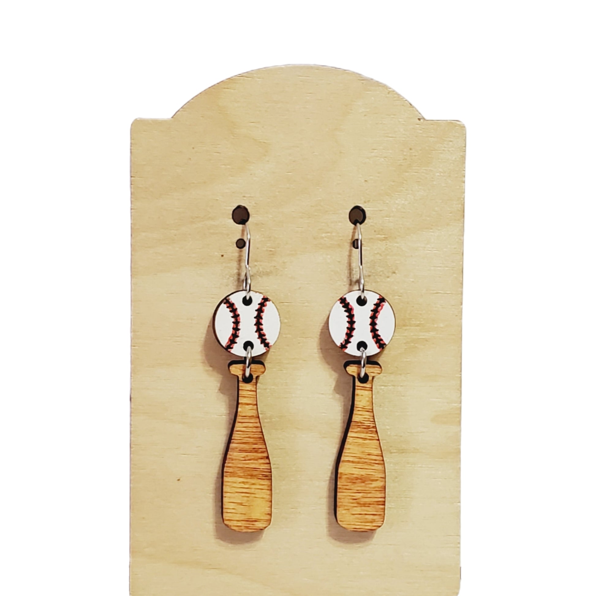 Baseball Bat & Ball Earrings