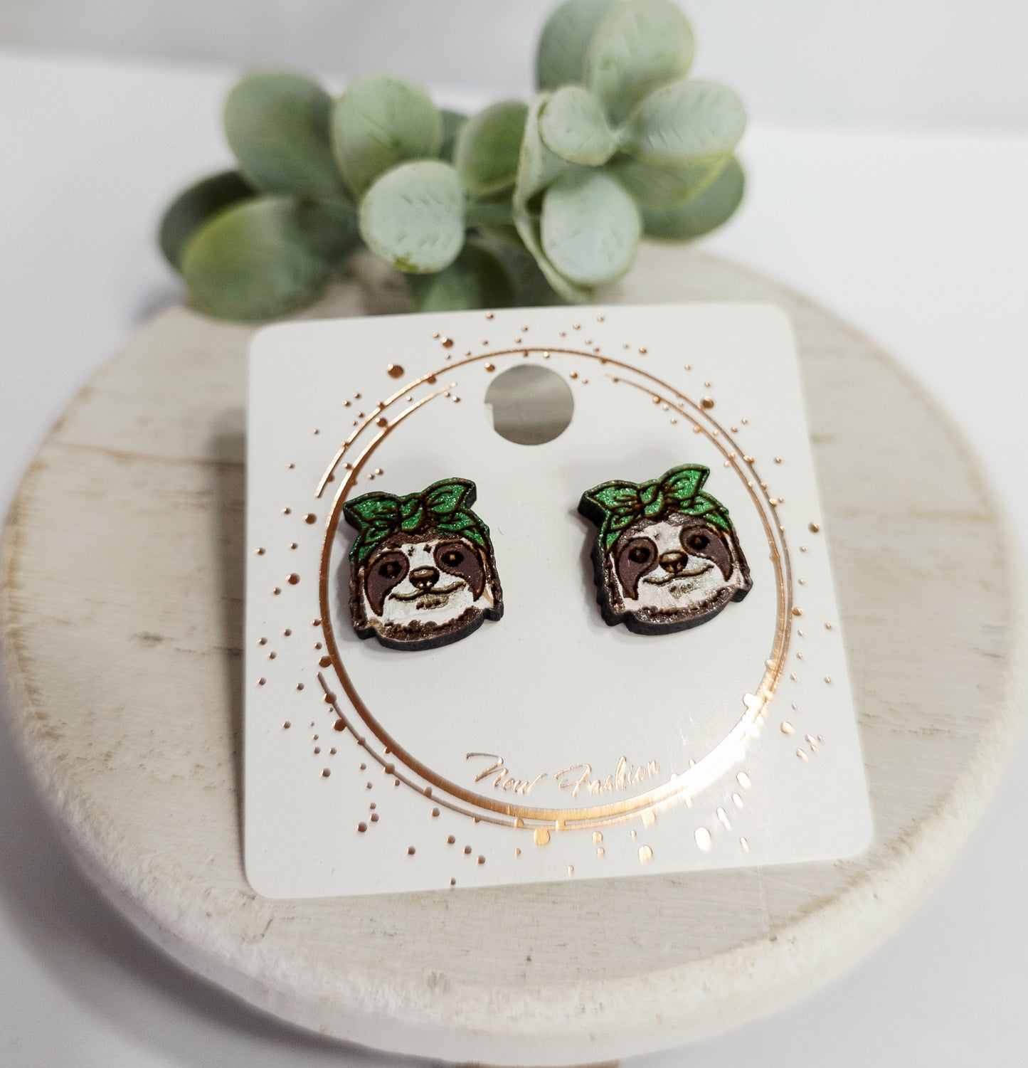Sloth Wood Studs