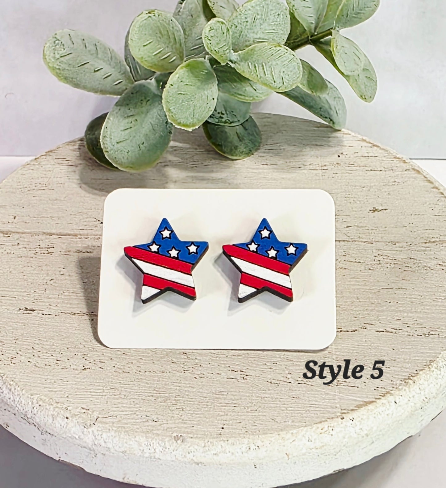 Flag Star Studs