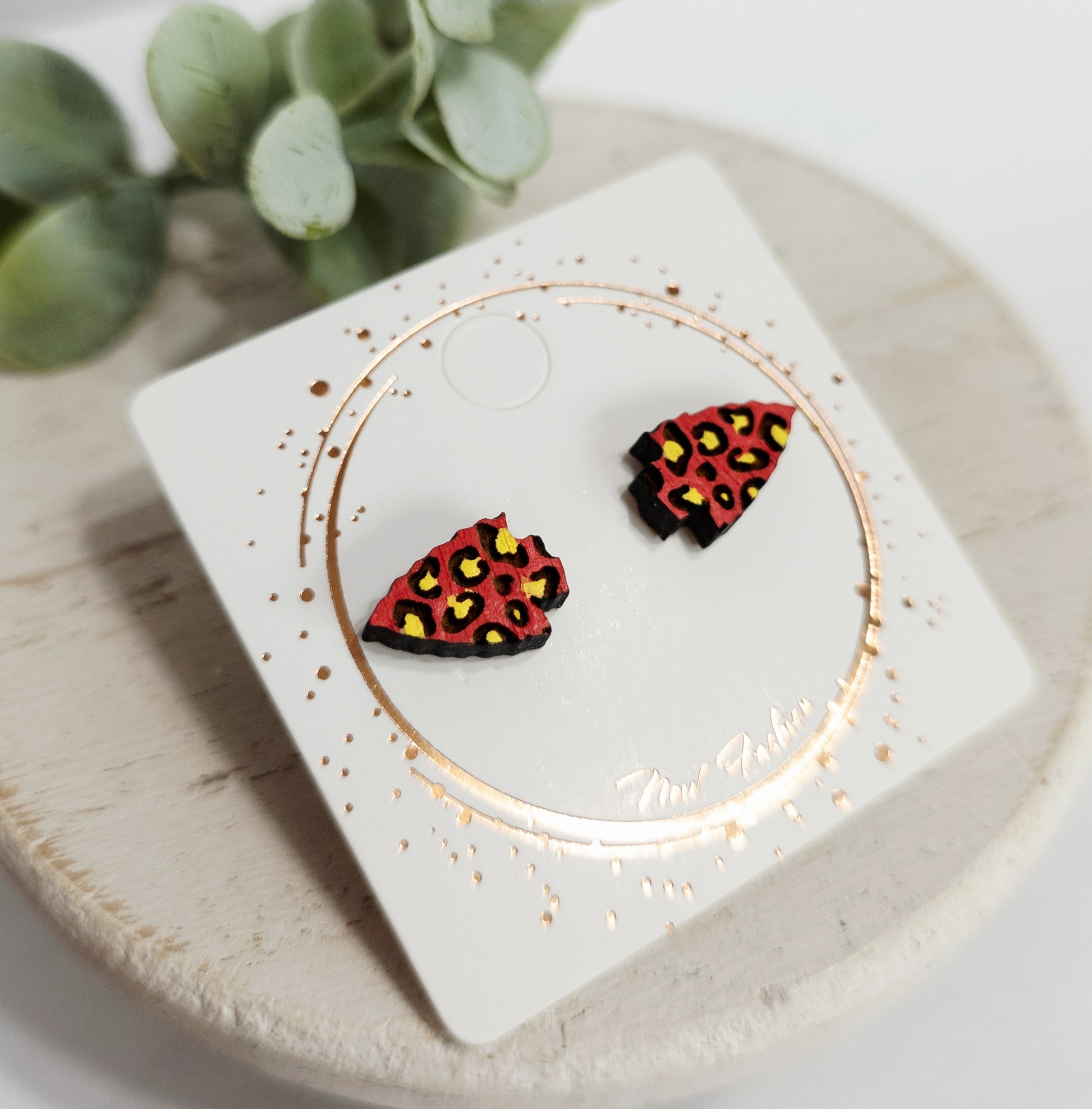 Arrowhead Cheetah Wood Studs