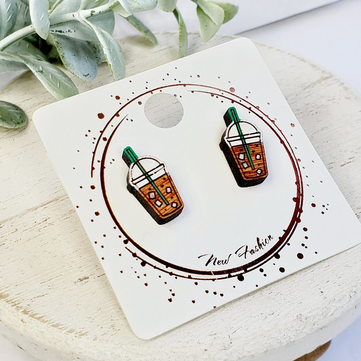 Iced Coffee Wood Studs