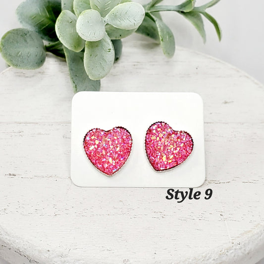 Heart Studs | Style 9