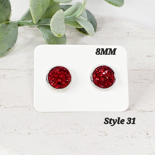 8MM Red Studs