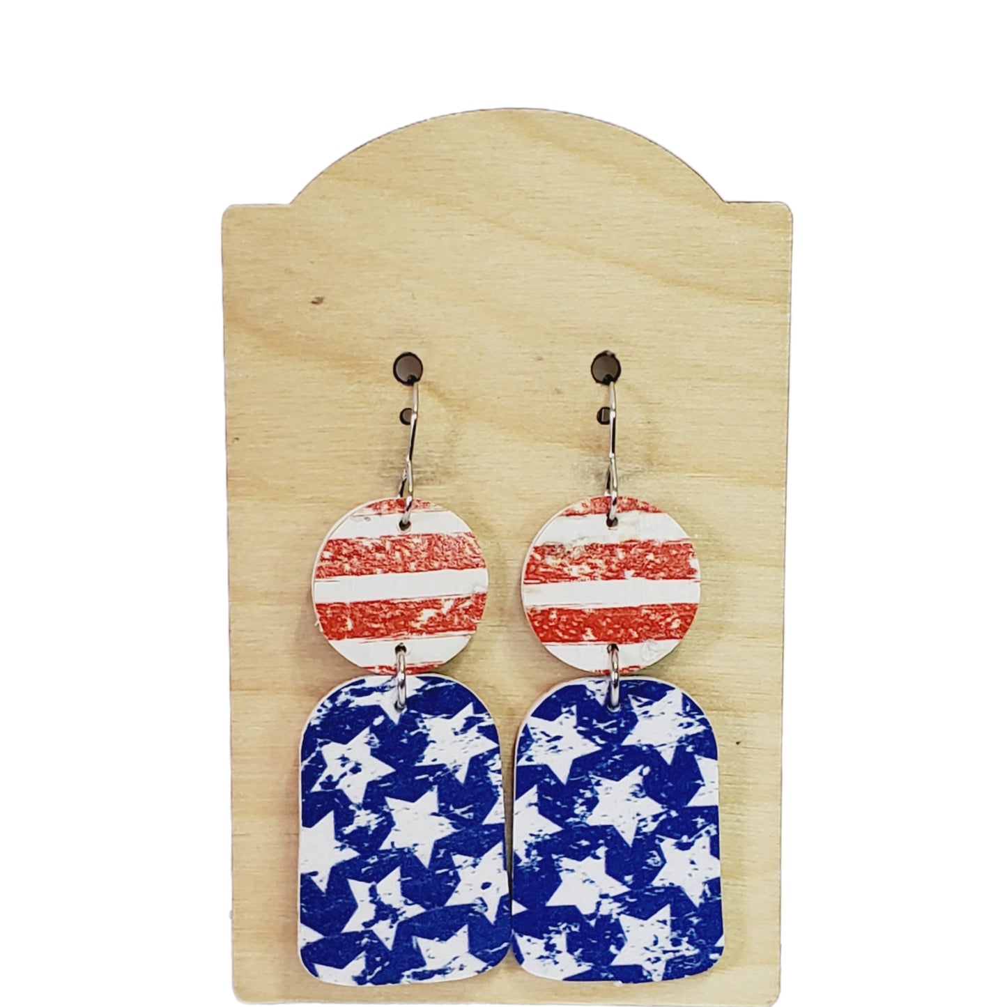 Vintage Boho Stripes & Star Earrings