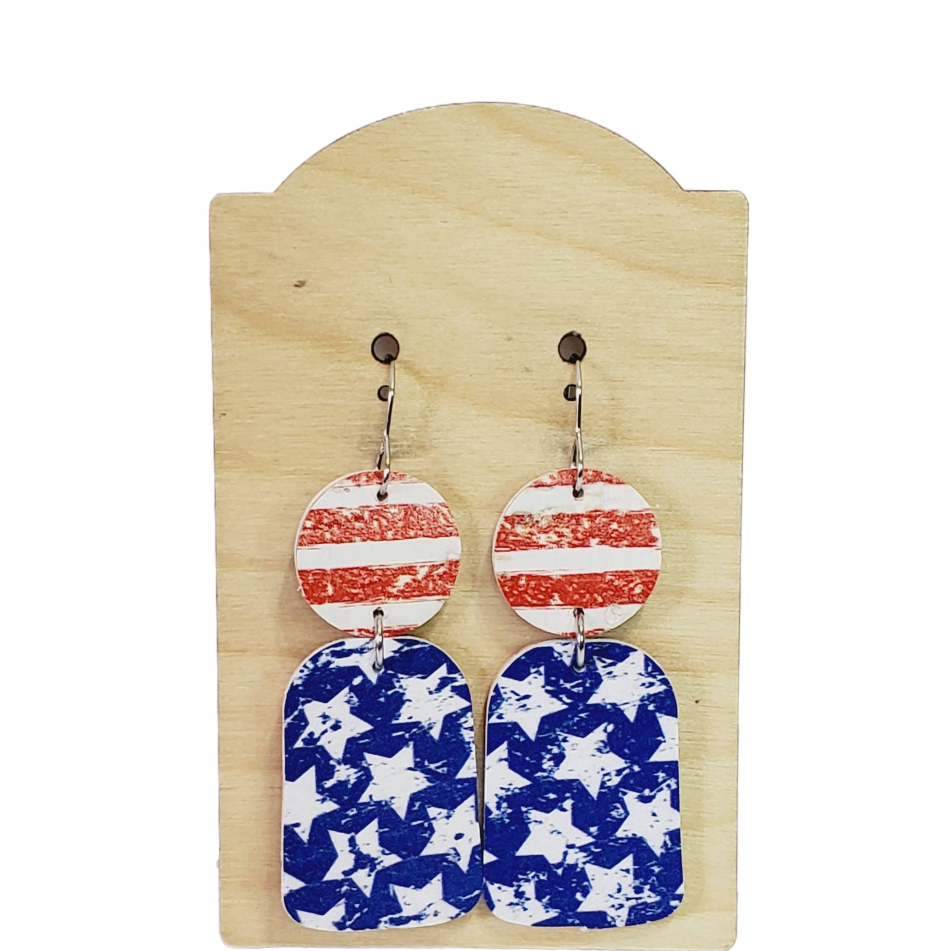 Vintage Boho Stripes & Star Earrings