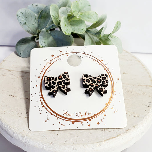 Cheetah Bow Studs