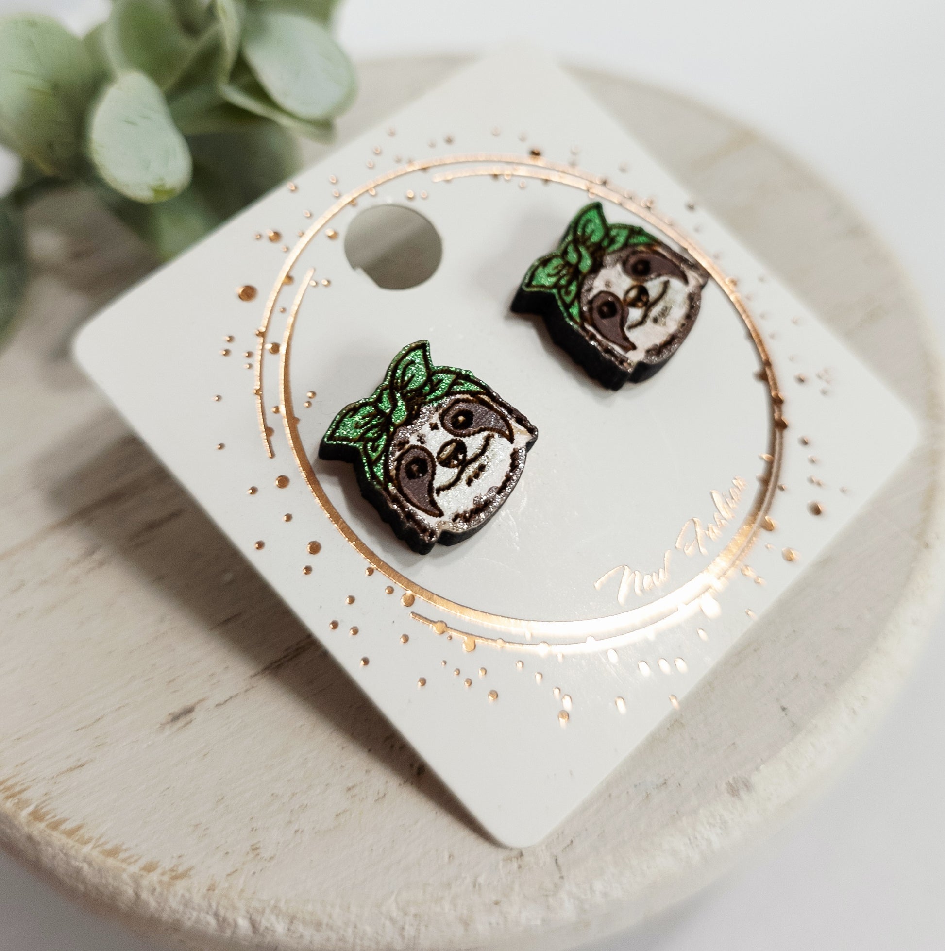 Sloth Wood Studs