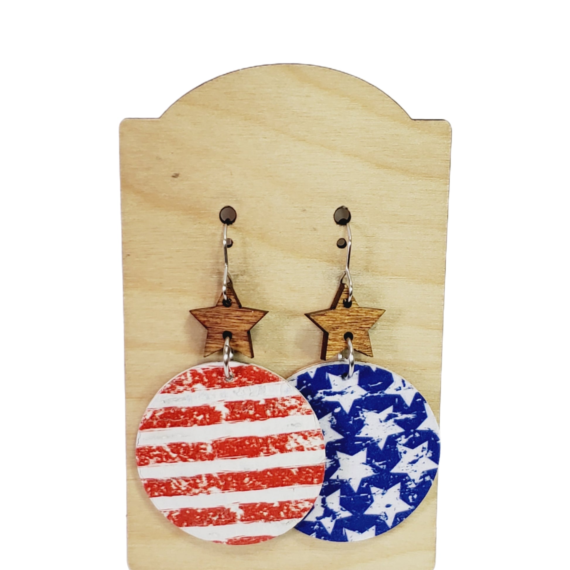 Vintage Boho Stripes & Star Earrings