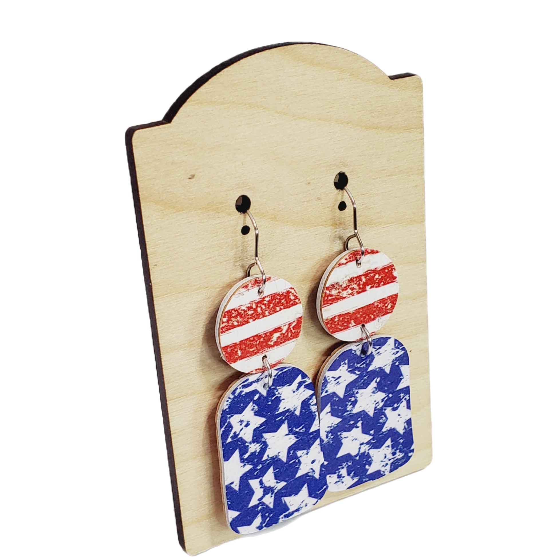 Vintage Boho Stripes & Star Earrings