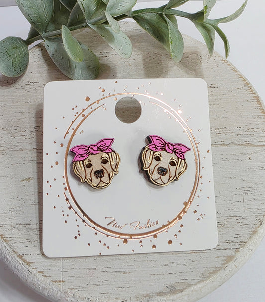 Lab with Bow Wood Studs