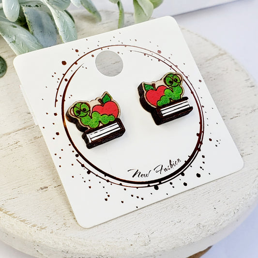 Book Worm Wood Studs