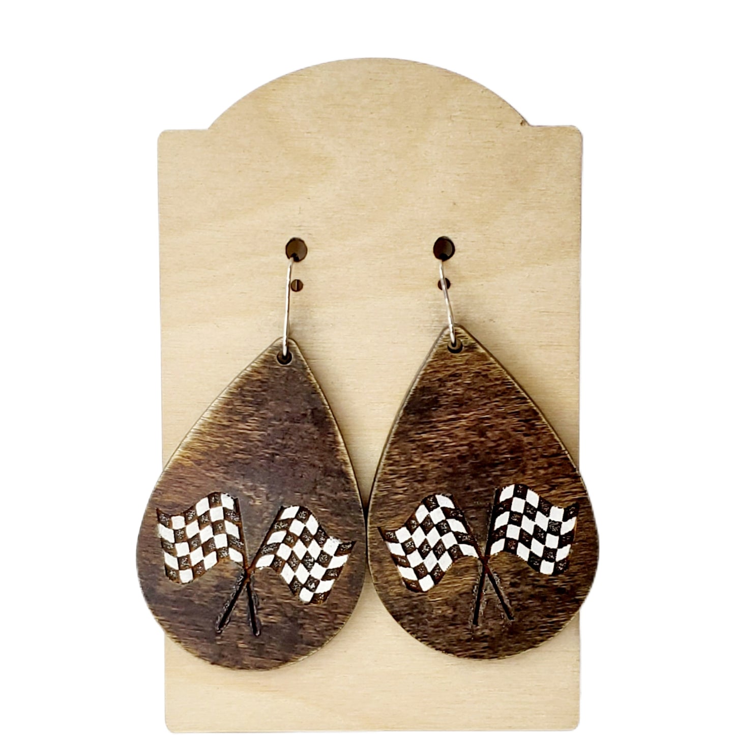 Racing Wood Earrings