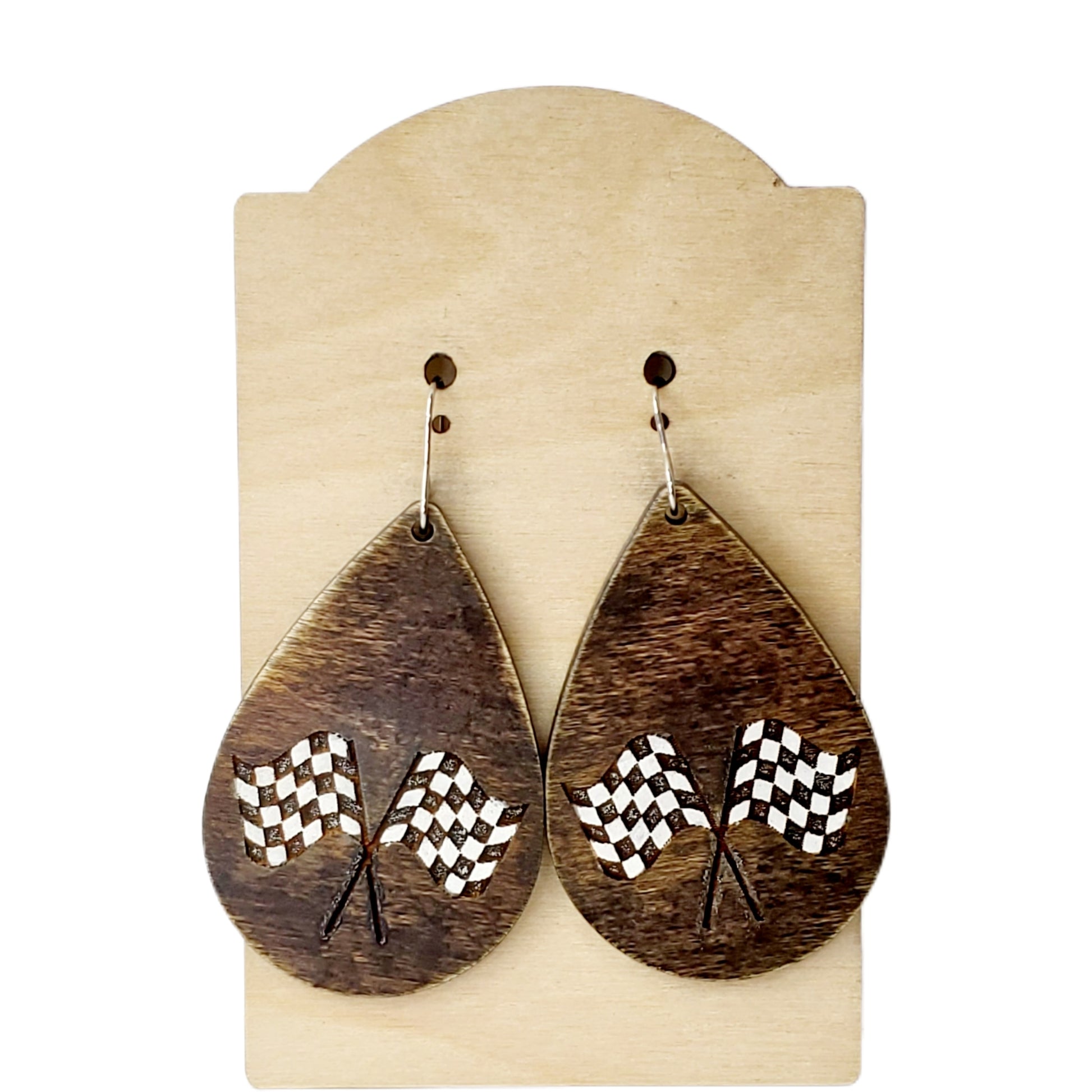 Racing Wood Earrings