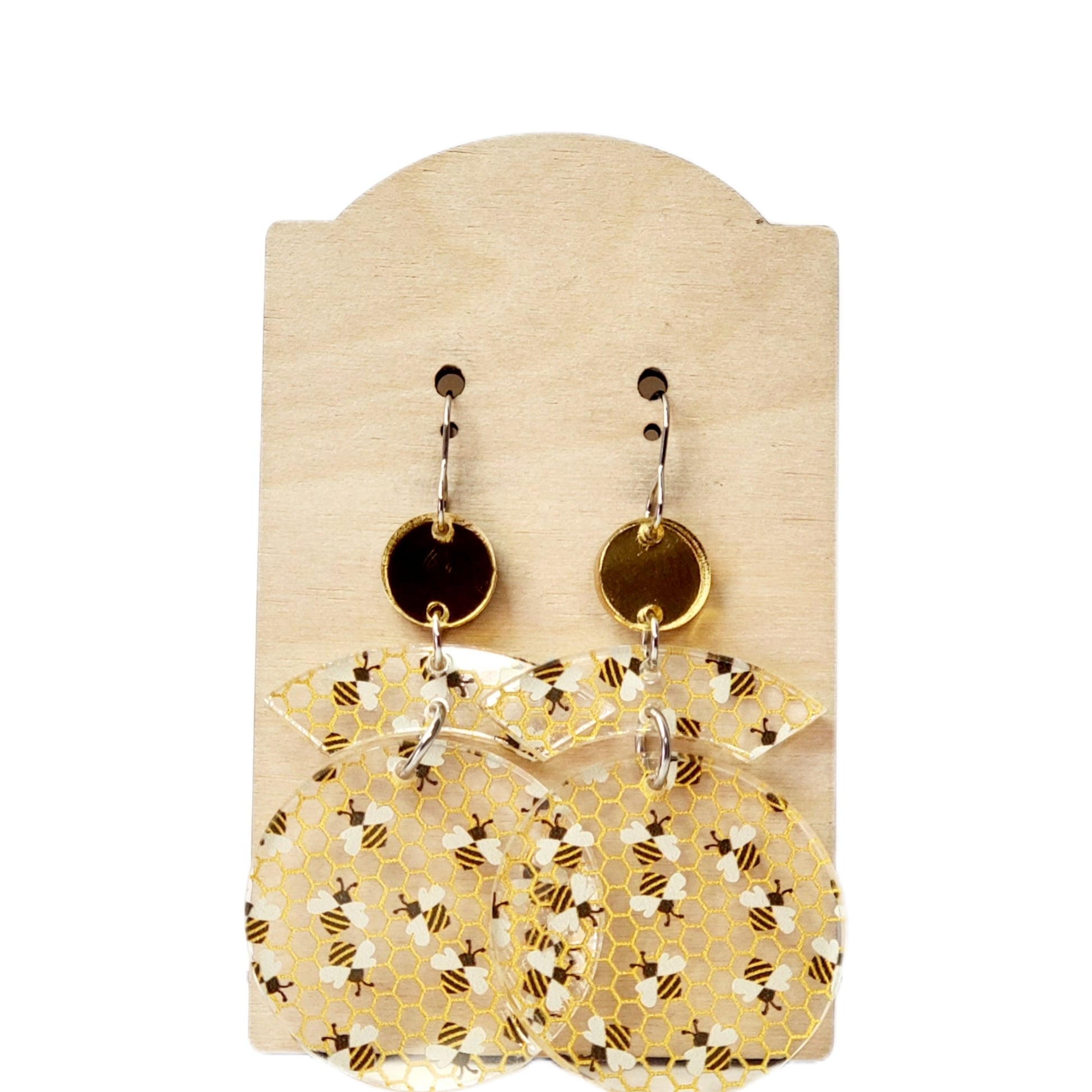 Acrylic Bee Dangles