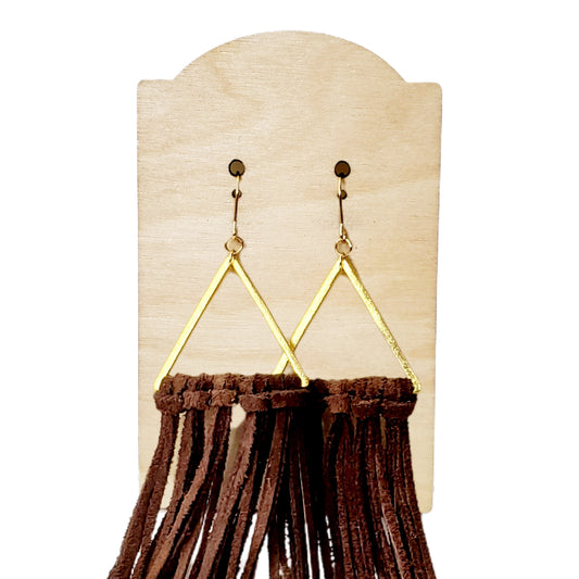 Fringe Triangle Earring